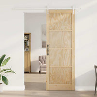 Porta scorrevole  con set hardware 83x232 cm in legno massello di pino 3333760
