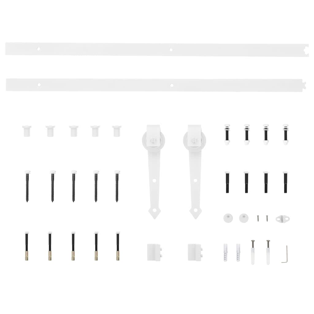 Porta scorrevole  con set di accessori 86x198.5 cm in legno massello di pino 3333762