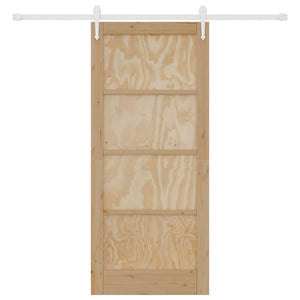 Porta scorrevole  con set di accessori 86x198.5 cm in legno massello di pino 3333762