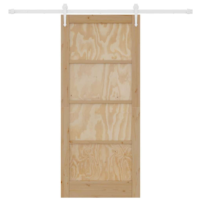 Porta scorrevole  con set di accessori 86x198.5 cm in legno massello di pino 3333762