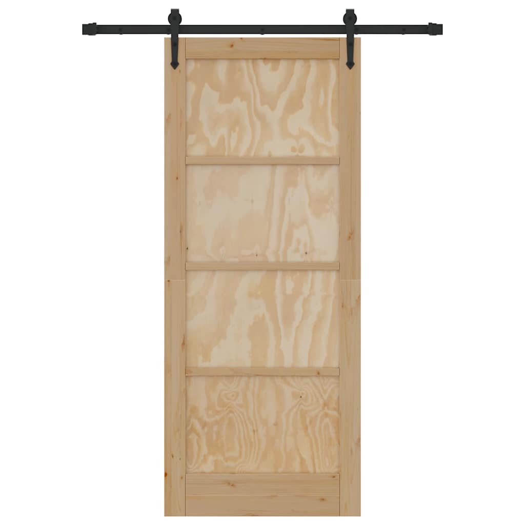 Porta Scorrevole con Kit Hardware 'ORKDAL'in Legno Massello di Pino 3333784