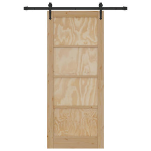 Porta Scorrevole con Kit Hardware 'ORKDAL'in Legno Massello di Pino 3333784