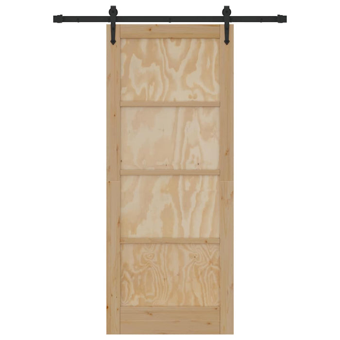 Porta Scorrevole con Kit Hardware 'ORKDAL'in Legno Massello di Pino 3333784