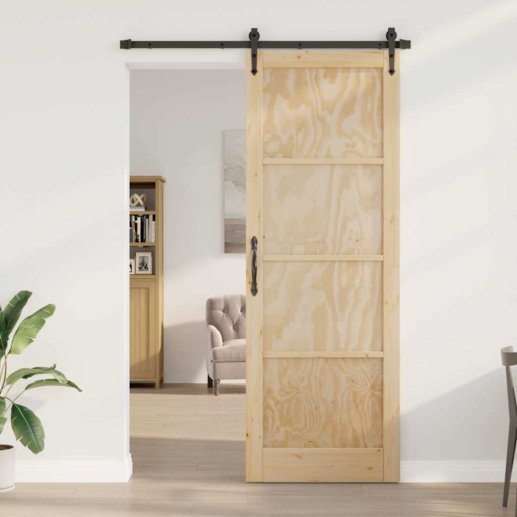 porta scorrevole  con kit di accessori 'ORKDAL'in legno massello di pino 3333788