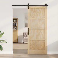 Porta Scorrevole  con Set di Ferramenta 'ORKDAL'in Legno Massello di Pino 3333792