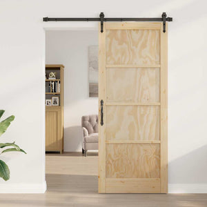 Porta Scorrevole  con Set di Ferramenta 'ORKDAL'in Legno Massello di Pino 3333792