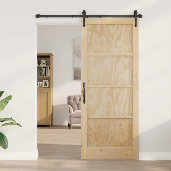 Porta Scorrevole  con Set di Ferramenta 'ORKDAL'in Legno Massello di Pino 3333792