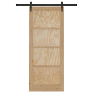 Porta Scorrevole  con Set di Ferramenta 'ORKDAL'in Legno Massello di Pino 3333792