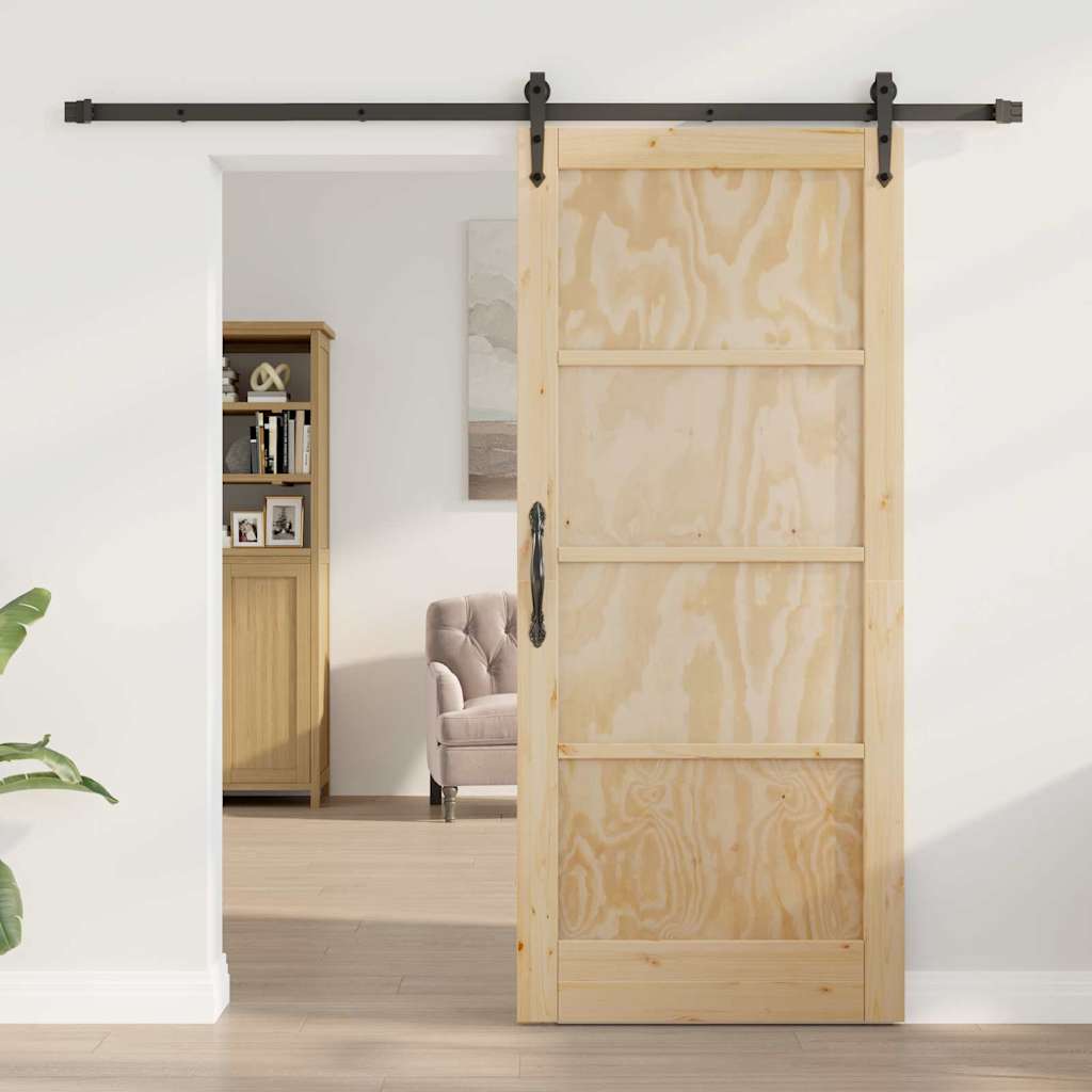 Porta Scorrevole  con Set Hardware 'ORKDAL'in Legno Massello di Pino 3333818