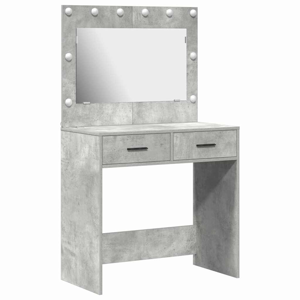 Tavolo da trucco con cassetto Grigio cemento 78.5 x 41 x 135 cm 865031