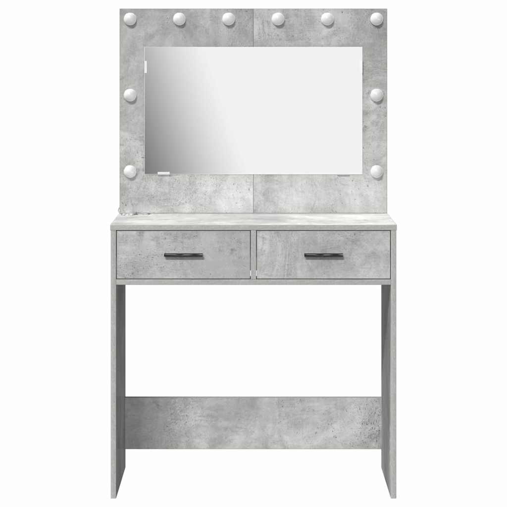 Tavolo da trucco con cassetto Grigio cemento 78.5 x 41 x 135 cm 865031