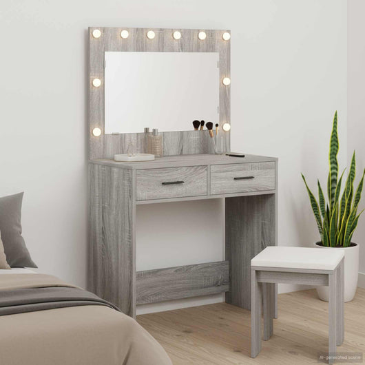 Tavolo da trucco con cassetto Grigio sonoma 78.5 x 41 x 135 cm 865033