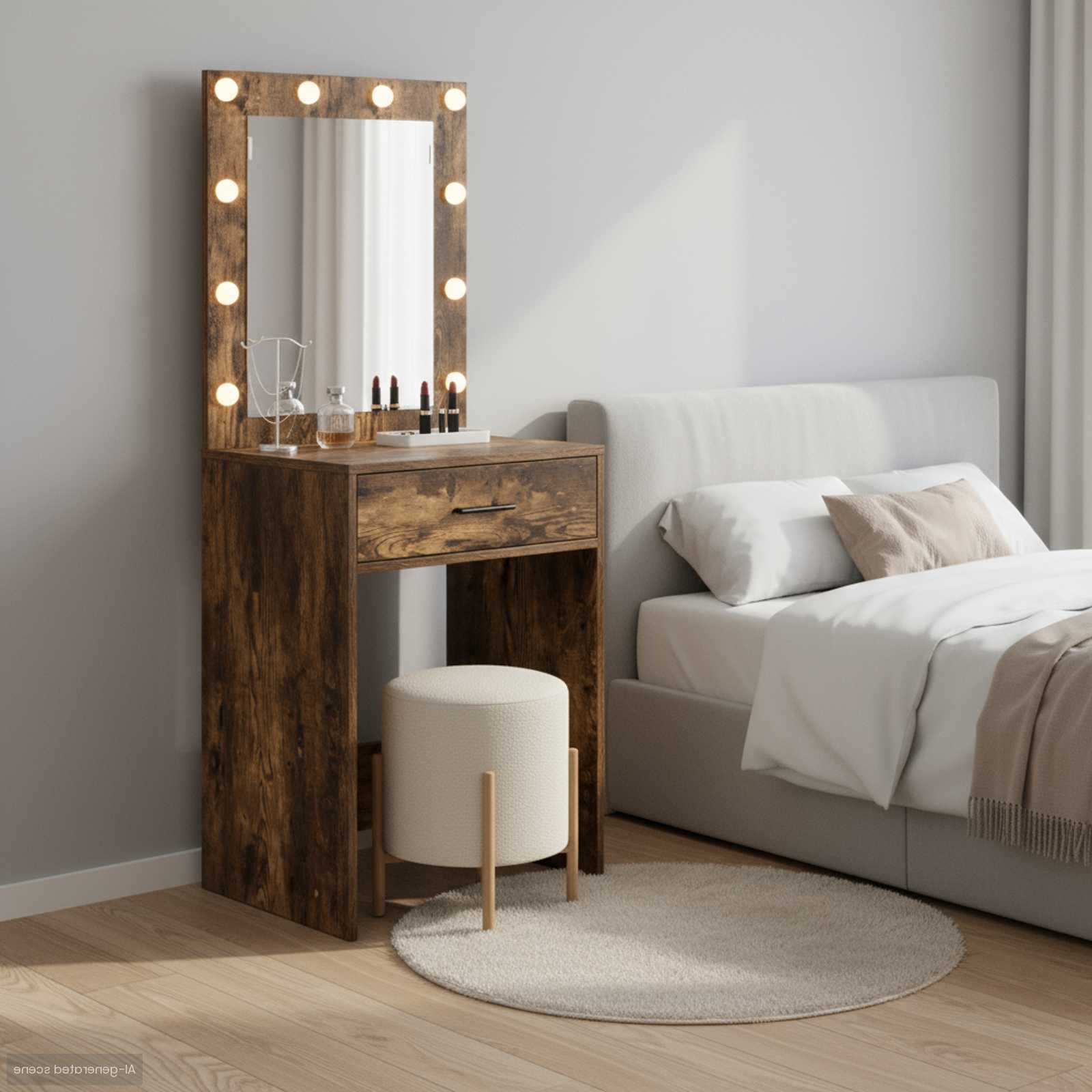 Tavolo da trucco Rovere fumo 50 x 41 x 135 cm Legno multistrato 865041