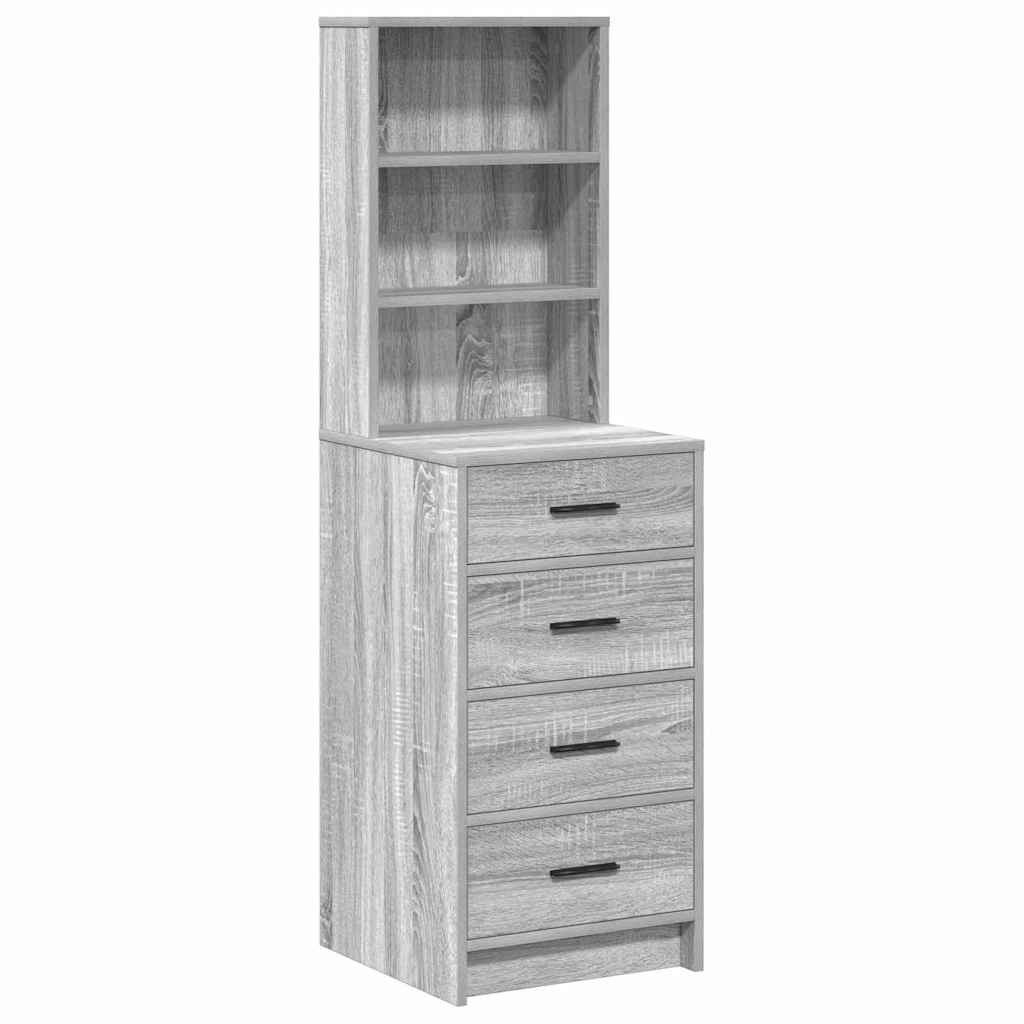 vidaXL Credenza Grigio sonoma 40 x 41 x 135 cm Legno multistrato