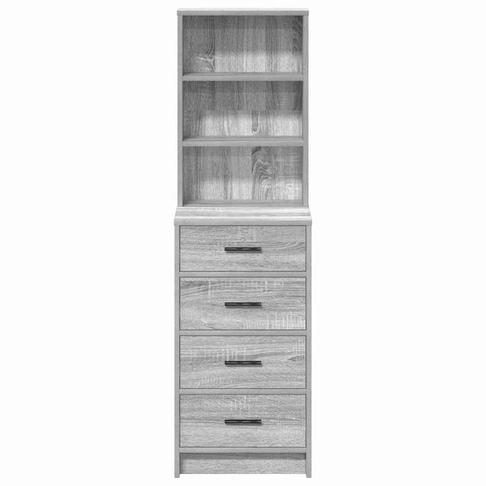 vidaXL Credenza Grigio sonoma 40 x 41 x 135 cm Legno multistrato