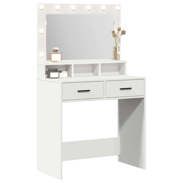 Tavolo da Toeletta Bianco 79 x 41 x 135 cm Legno multistrato 865082