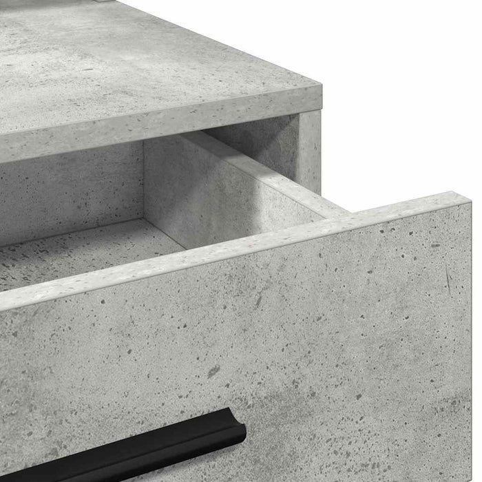 Tavolo da Toeletta con cassetto Grigio cemento 79 x 41 x 135 cm 865085