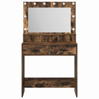 Tavolo da Toeletta con cassetto Rovere fumo 79 x 41 x 135 cm 865086