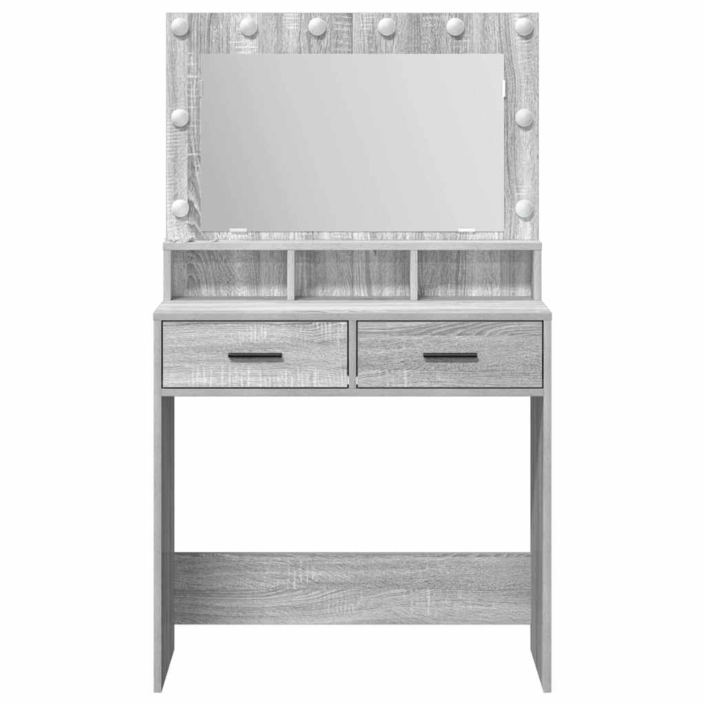 Tavolo da Toeletta con cassetto Grigio Sonoma 79 x 41 x 135 cm 865087
