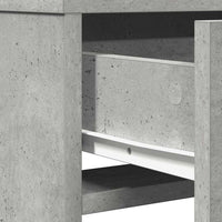 Tavolo da Toeletta con cassetto Grigio cemento 50 x 41 x 135 cm 865094