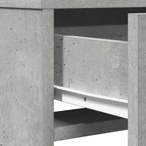 Tavolo da Toeletta con cassetto Grigio cemento 50 x 41 x 135 cm 865094