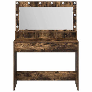 Tavolo da Trucco con lo scaffale Rovere fumé 100 x 41 x 135 cm 865104