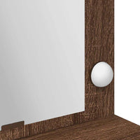 Tavolo da Trucco con specchio-Tavolo da Vanit¨¤ Rovere Marrone 100 x 41 x 135 cm
