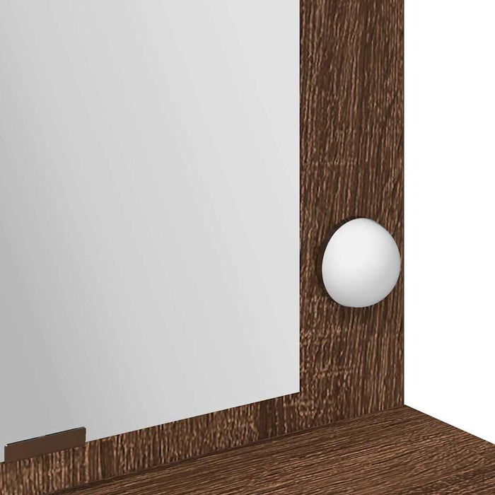 Tavolo da Trucco con specchio-Tavolo da Vanit¨¤ Rovere Marrone 100 x 41 x 135 cm