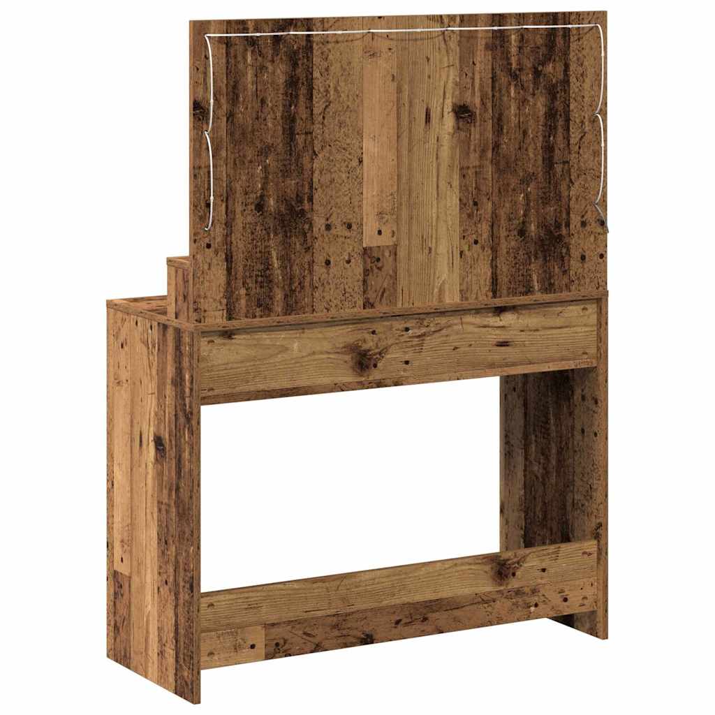 Tavolo da Trucco con specchio-Tavolo da Vanit¨¤ Legno vecchio 100 x 41 x 135 cm