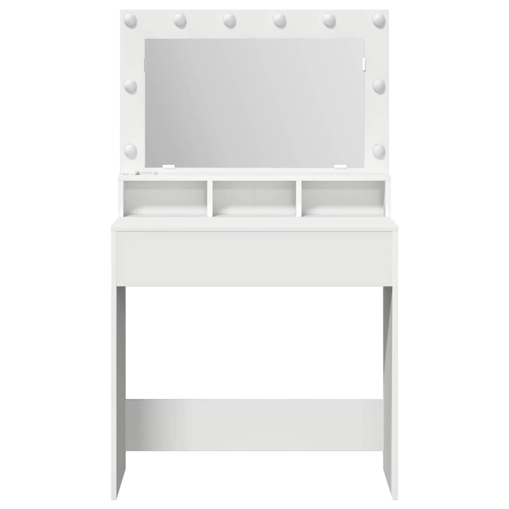 Tavolo da Trucco Bianco 79 x 41 x 135 cm Legno multistrato 865109