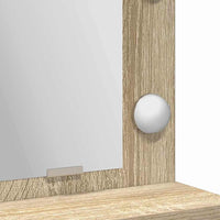 Tavolo da Trucco con specchio-Tavolo da Vanit¨¤ Rovere Sonoma 75,5 x 41 x 135 cm
