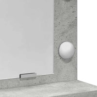 Tavolo da Trucco con specchio-Tavolo da Vanit¨¤ Grigio cemento 75,5 x 41 x 135 cm