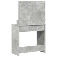 Tavolo da Trucco con specchio Grigio cemento 79 x 41 x 135 cm 865112