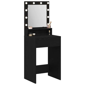 Tavolo da Trucco Rovere nero 50 x 41 x 135 cm Legno multistrato 865119