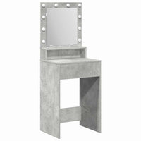 Tavolo da Trucco con specchio-Tavolo da Vanit¨¤ Grigio cemento 50 x 41 x 135 cm