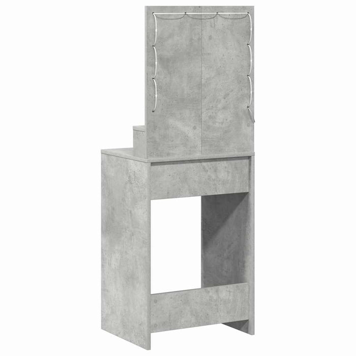 Tavolo da Trucco con specchio-Tavolo da Vanit¨¤ Grigio cemento 50 x 41 x 135 cm