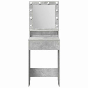 Tavolo da Trucco con specchio Grigio cemento 50 x 41 x 135 cm 865121