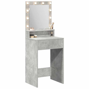 Tavolo da Trucco con specchio-Tavolo da Vanit¨¤ Grigio cemento 50 x 41 x 135 cm