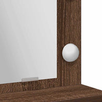 Tavolo da Trucco con specchio-Tavolo da Vanit¨¤ Rovere Marrone 50 x 41 x 135 cm