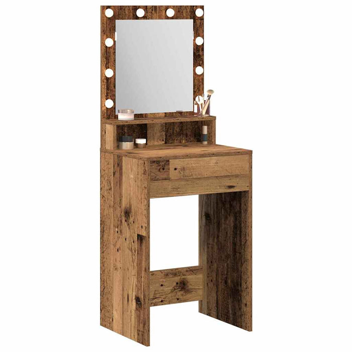 Tavolo da Trucco con lo scaffale Legno vecchio 50 x 41 x 135 cm 865125