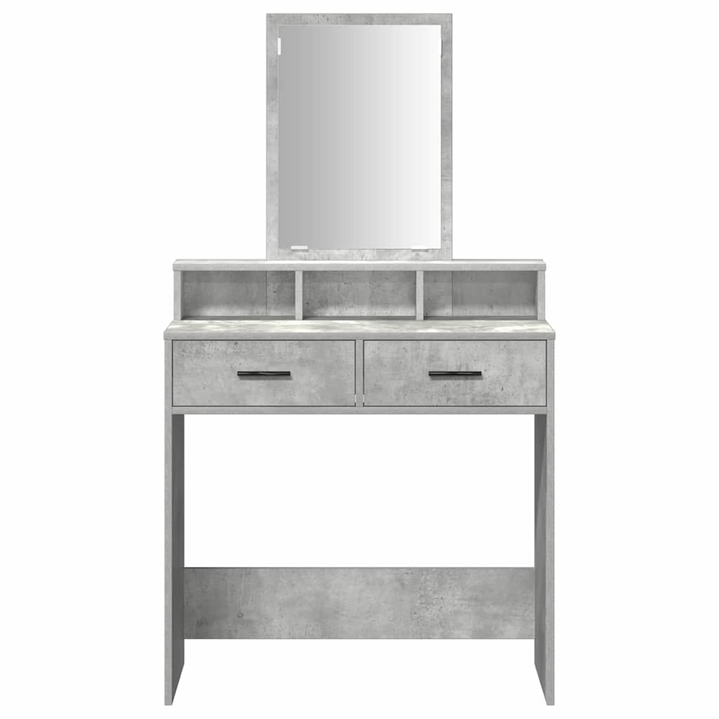 Tavolo da Trucco con cassetto Grigio cemento 79 x 41 x 140 cm 865139