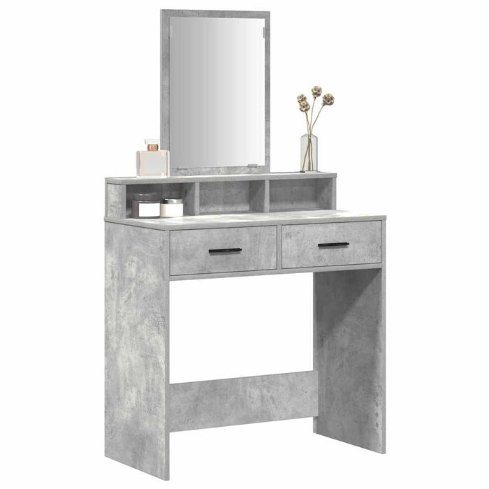 Tavolo da Trucco con cassetto Grigio cemento 79 x 41 x 140 cm 865139