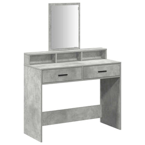 Tavolo da Trucco con cassetto Grigio cemento 100 x 41 x 140 cm 865148