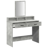 Tavolo da Trucco con cassetto Grigio cemento 100 x 41 x 140 cm 865148