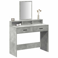 Tavolo da Trucco con cassetto Grigio cemento 100 x 41 x 140 cm 865148