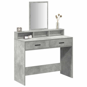 Tavolo da Trucco con cassetto Grigio cemento 100 x 41 x 140 cm 865148
