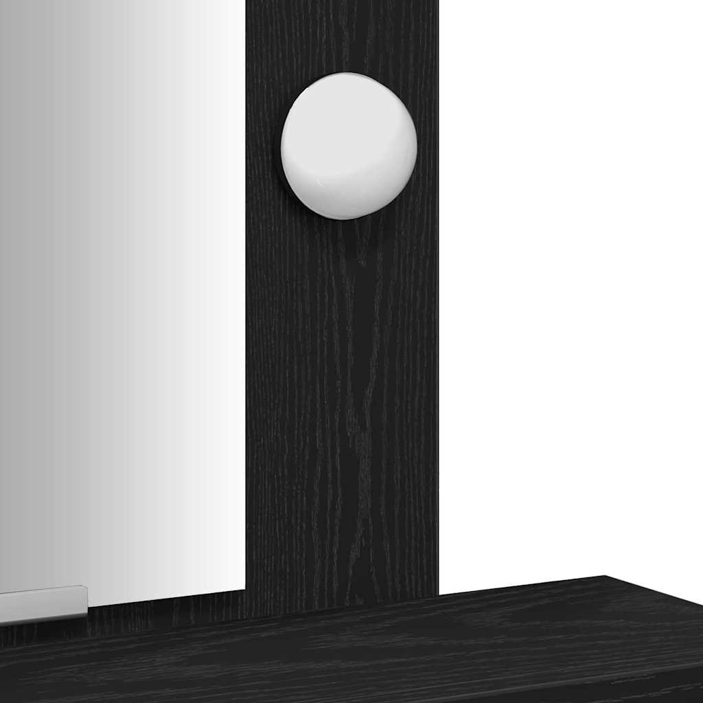 Tavolo da Trucco Nero 50 x 41 x 140 cm Legno multistrato 865155