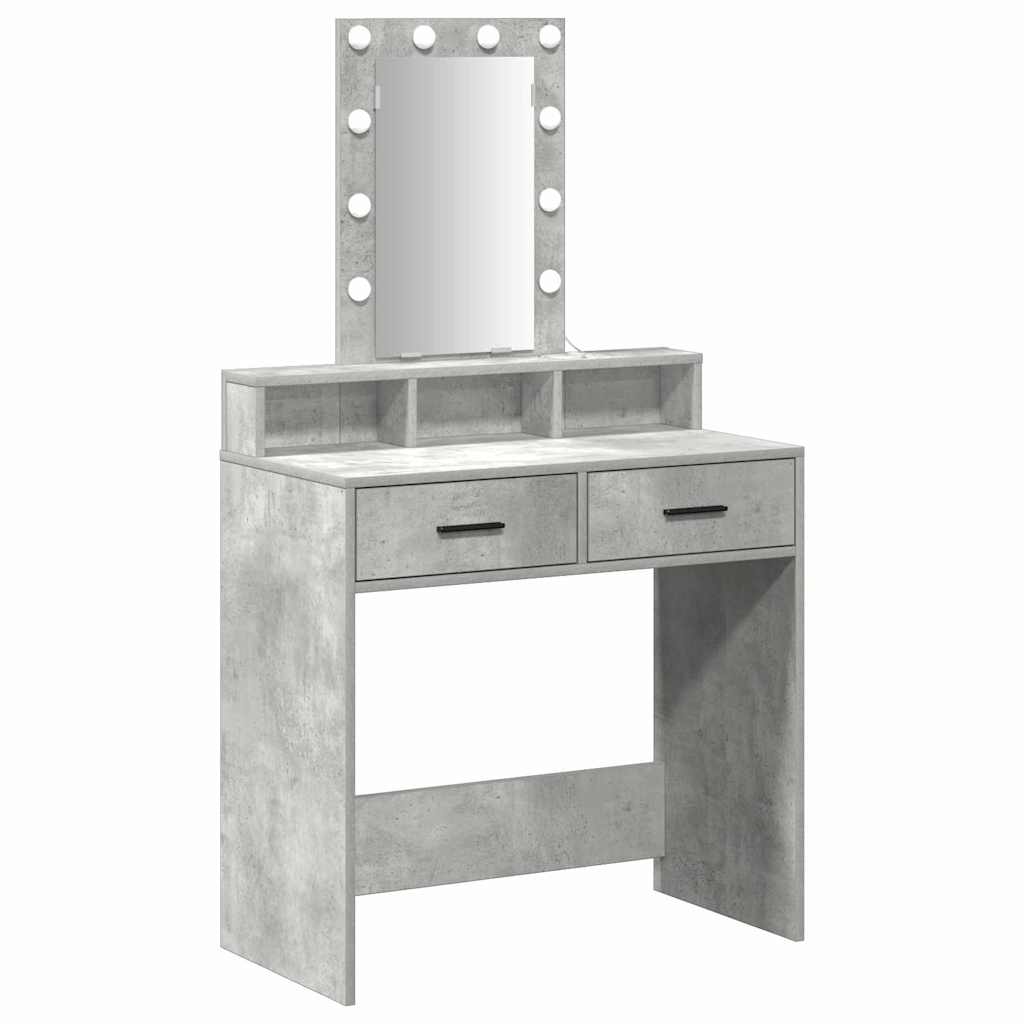 Tavolo da Trucco Grigio 79 x 41 x 140 cm Legno multistrato 865166