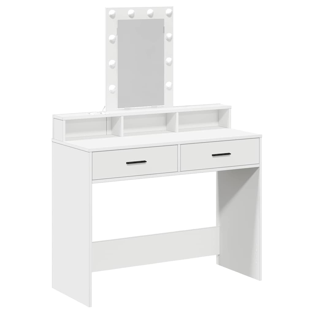 Tavolo da Trucco Bianco 100 x 41 x 140 cm Legno multistrato 865172