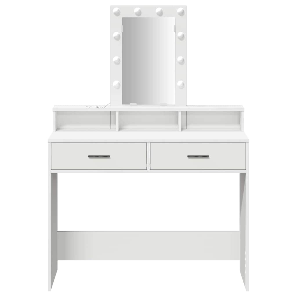 Tavolo da Trucco Bianco 100 x 41 x 140 cm Legno multistrato 865172